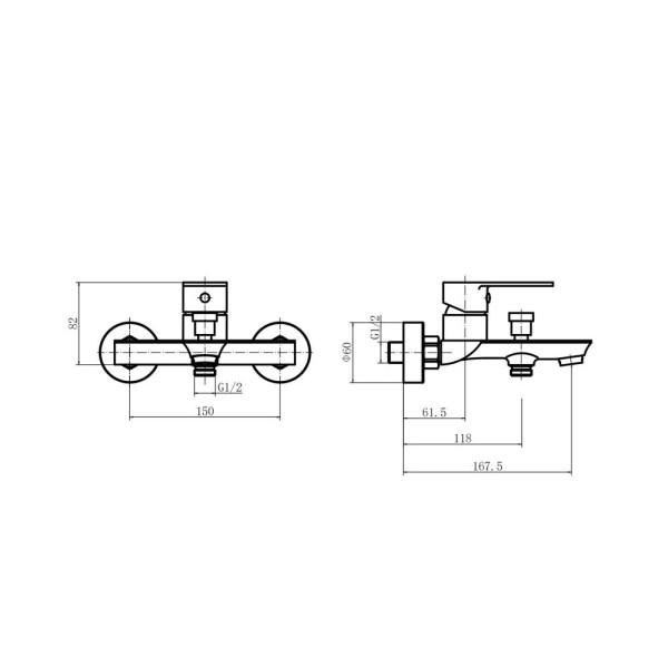 Смеситель для ванны FASHUN A3283-33, голубой сапфир. Фото 2