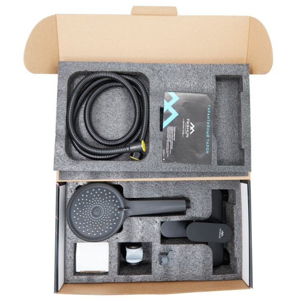 Смеситель для ванны FASHUN A3285-7, чёрный. Фото 3