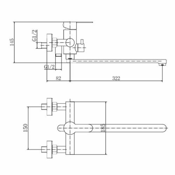 Смеситель для ванны FASHUN A52201-7, черный. Фото 2