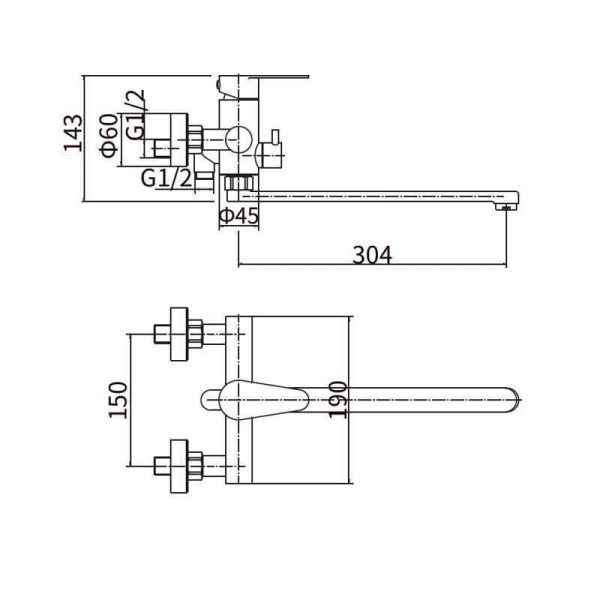 Смеситель для ванны FASHUN A52215, сатин. Фото 2