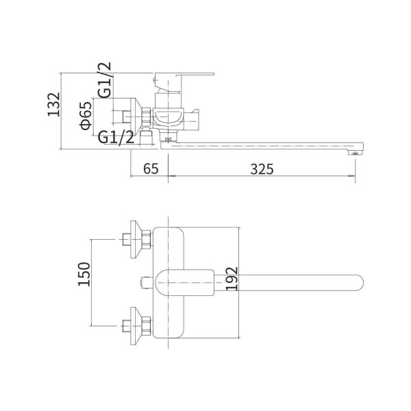 Смеситель для ванны FASHUN A52219, сатин. Фото 2