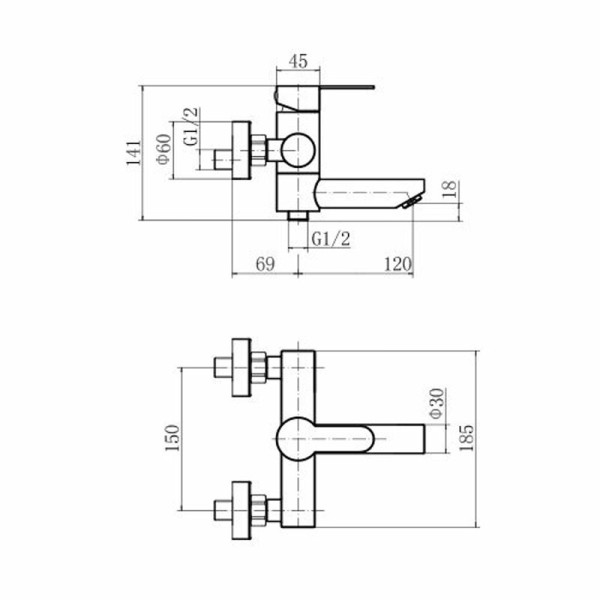 Смеситель для ванны FASHUN A53001-7, черный. Фото 2