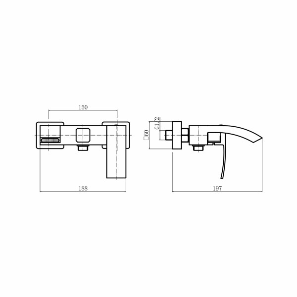 Смеситель для ванны FASHUN A53018-21, бронза. Фото 2