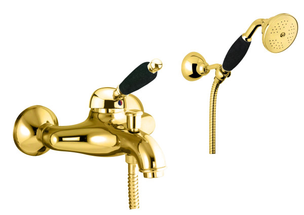 Смеситель для ванны Fiore IMPERIAL BLACK 89OO5104, золото. Фото 1