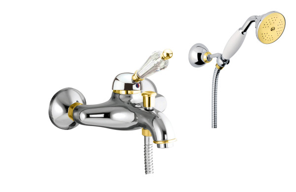 Смеситель для ванны Fiore IMPERIAL-SKY  (SWAROVSKI®) 82CO5104, хром/золото. Фото 1