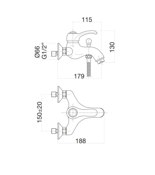 Смеситель для ванны Fiore Jafar 47CO5101, хром-золото. Фото 2