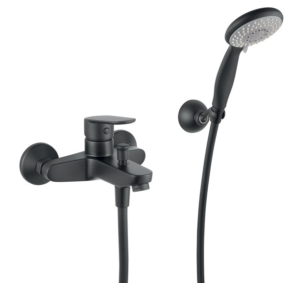 Смеситель для ванны Fiore KEVON BLACK MATT 81NN8150, черный. Фото 1