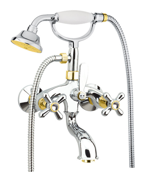 Смеситель для ванны Fiore MARGOT SKY (SWAROVSKI®) 01CO0600, хром/золото. Фото 1