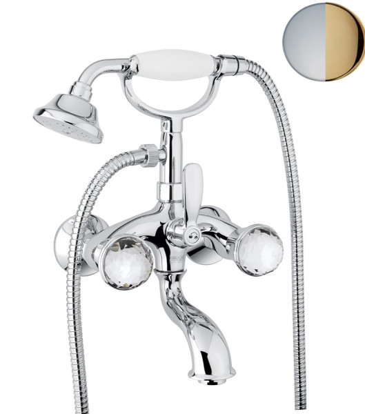 Смеситель для ванны Fiore XT SKY (SWAROVSKI®) 17CO0600, хром/золото. Фото 1