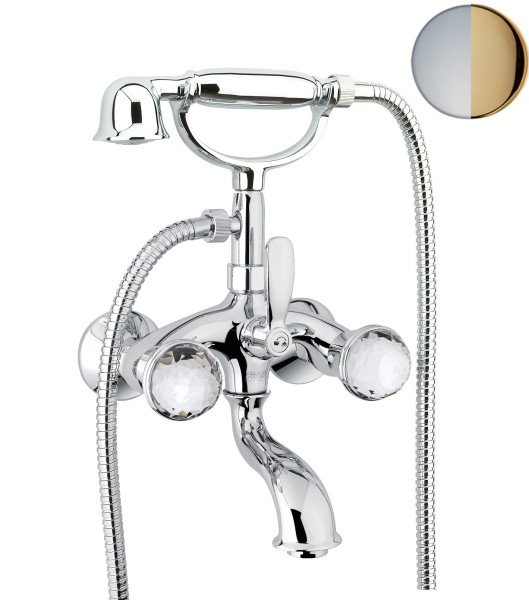 Смеситель для ванны Fiore XT SKY (SWAROVSKI®) 17CO0610, хром/золото. Фото 1