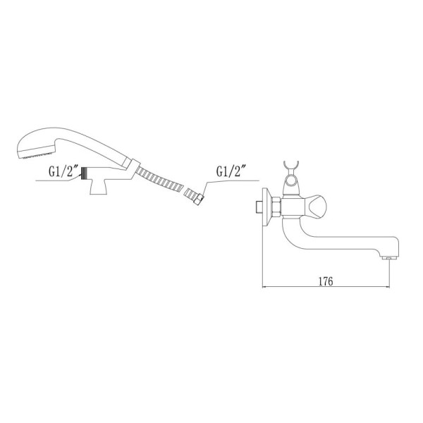 Смеситель для ванны Fmark FM2138, хром. Фото 2