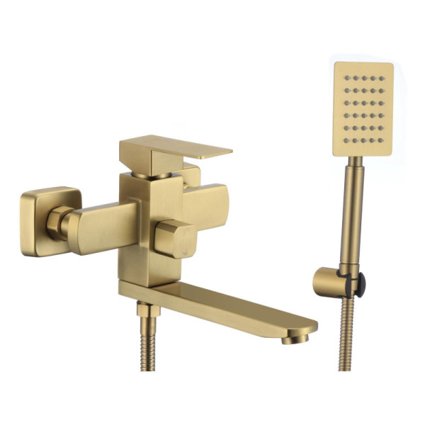 Смеситель для ванны Fmark FS8104C, матовое золото. Фото 1