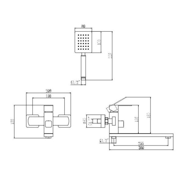 Смеситель для ванны Fmark FS8124, сатин. Фото 2