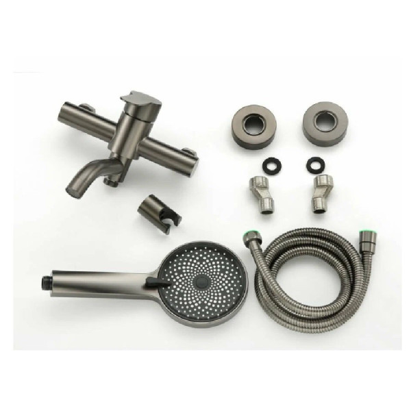 Смеситель для ванны Fmark FS8206Q, гранит. Фото 3