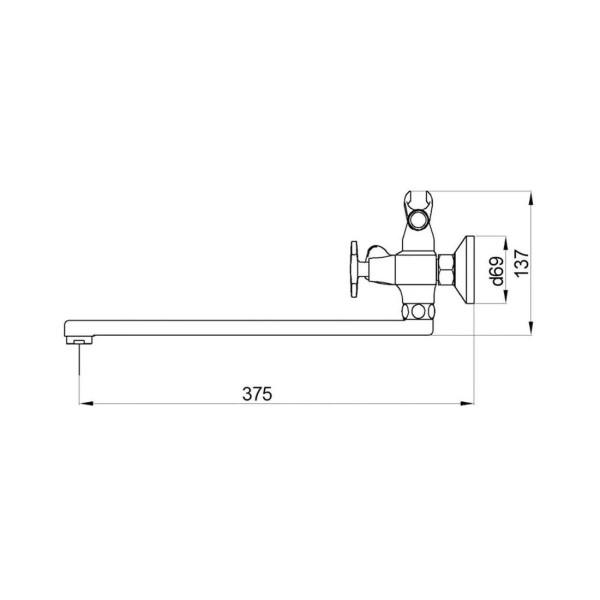 Смеситель для ванны Fmark FS8508, сатин. Фото 2