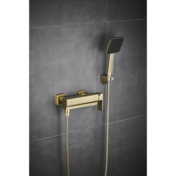 Смеситель для ванны Fmark FS8724-22C, матовое золото. Фото 3