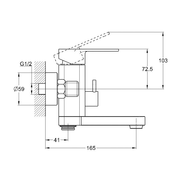 Смеситель для ванны G.Lauf NEB3-A123, хром. Фото 2