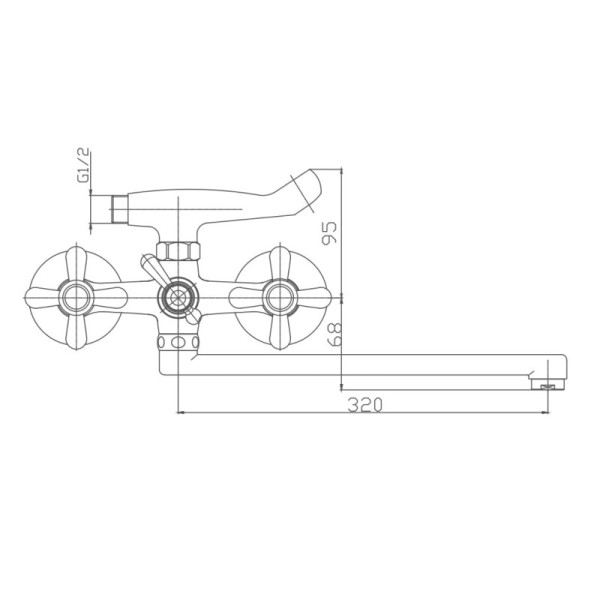 Смеситель для ванны Haiba HB2125, хром. Фото 2