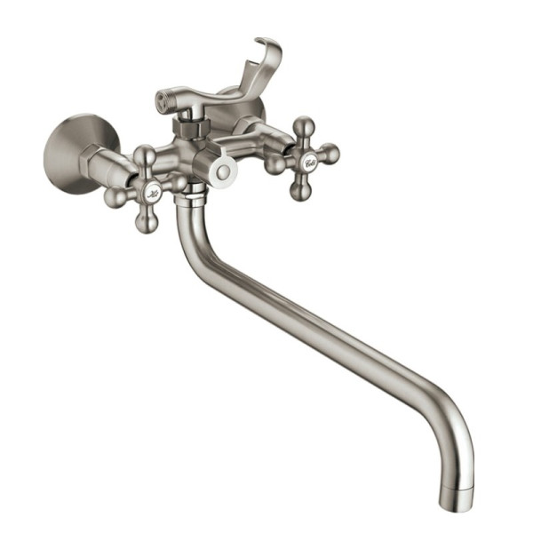 Смеситель для ванны Haiba HB2619-5, сатин. Фото 1