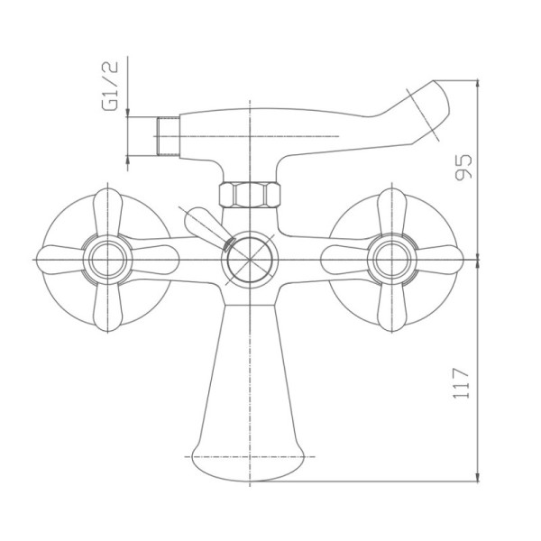 Смеситель для ванны Haiba HB3125, хром. Фото 2