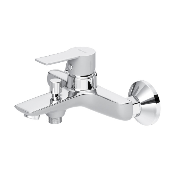 Смеситель для ванны и душа, белый. Фото 3