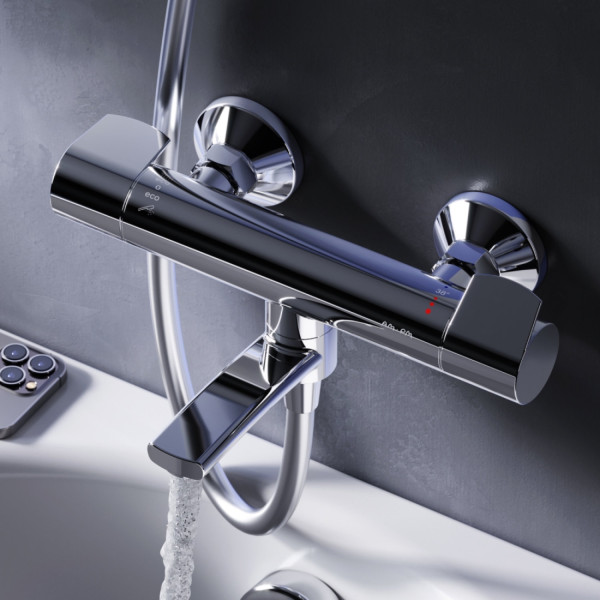 Смеситель для ванны и душа с термостатом. Фото 2