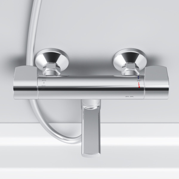 Смеситель для ванны и душа с термостатом. Фото 4