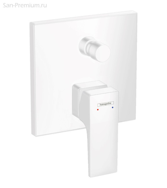 Смеситель для ванны Metropol, однорычажный, с рычаговой рукояткой, СМ, матовый белый Hansgrohe 32545700. Фото 1