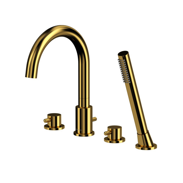 Смеситель для ванны на 4 отверстия WHITECROSS Y Y1232GL (золото). Фото 1