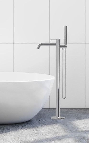 Смеситель для ванны напольный Raiber RP-010, хром. Фото 3