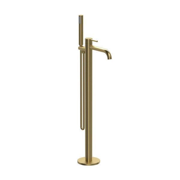 Смеситель для ванны напольный Raiber RPG-010, золото. Фото 1