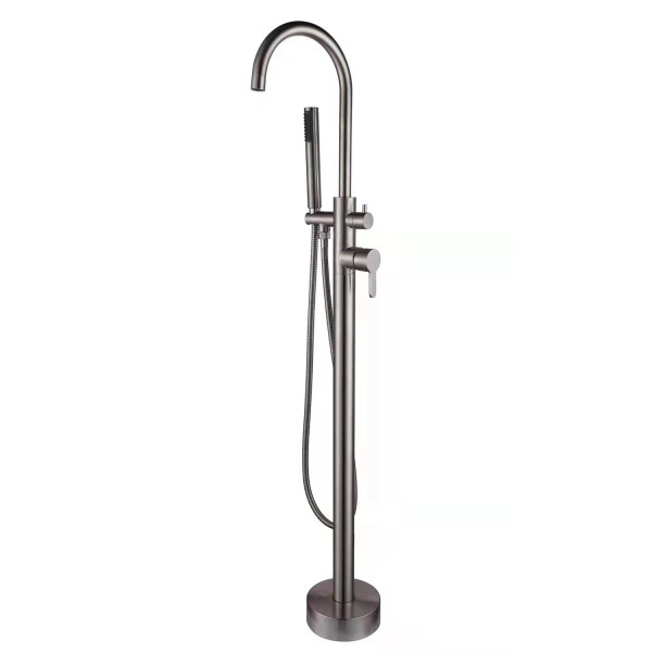 Смеситель для ванны напольный Savol S-SUS8801, сатин. Фото 1