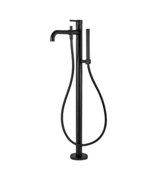 Смеситель для ванны напольный Webert Elio EL851101560, черный. Фото 1