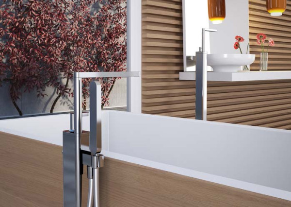 Смеситель для ванны напольный Webert Living LV851101015, хром. Фото 3