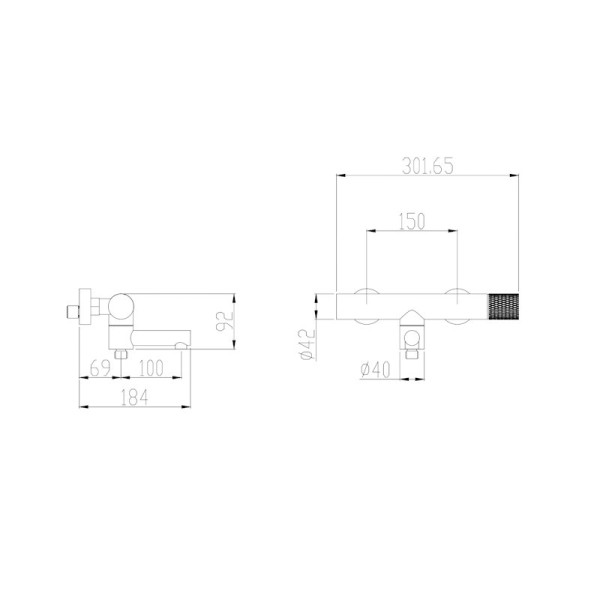 Смеситель для ванны Olive s MANSA 36201MN, хром. Фото 2