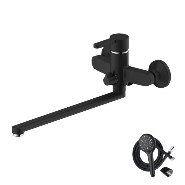 Смеситель для ванны Olive s TORRES 17221TRB, черный. Фото 1