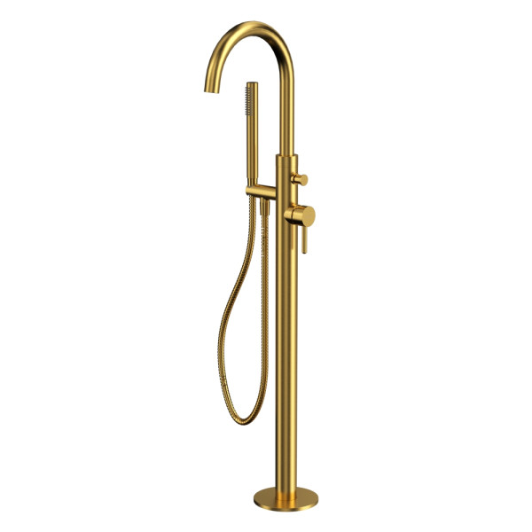 Смеситель для ванны отдельностоящий WHITECROSS Y Y1233GLB (брашированное золото). Фото 1