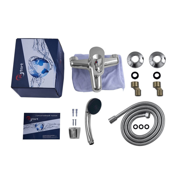 Смеситель для ванны PLstart PL3206, хром. Фото 3