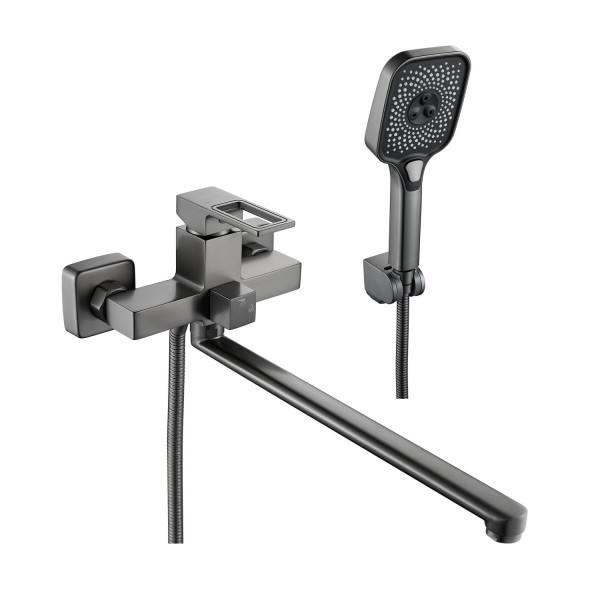 Смеситель для ванны Raffine F2296T, оружейная сталь. Фото 1