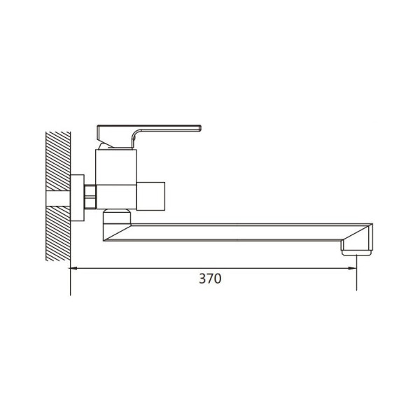 Смеситель для ванны Raffine F2296T, оружейная сталь. Фото 2