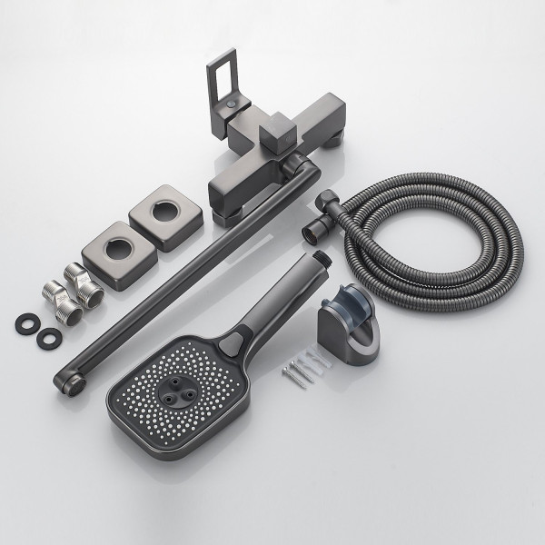 Смеситель для ванны Raffine F2296T, оружейная сталь. Фото 3