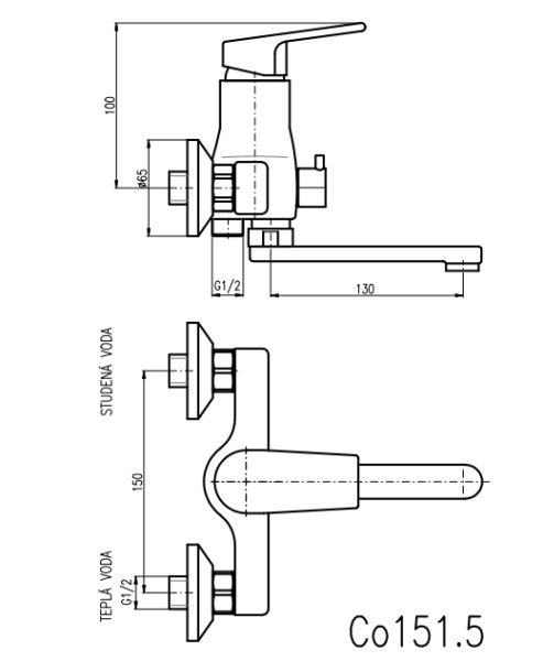 Смеситель для ванны Rav Slezak Colorado CO151.5. Фото 2