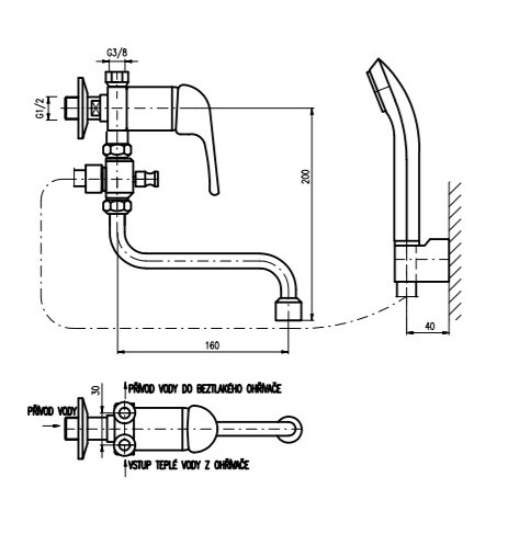 Смеситель для ванны Rav Slezak E056.1/1Z. Фото 2