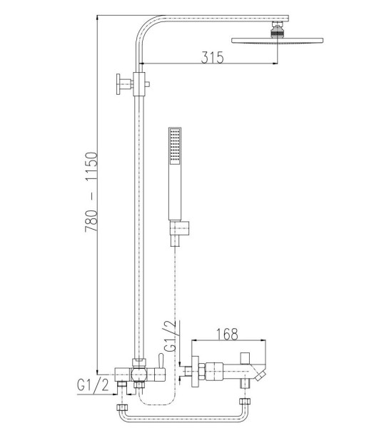 Смеситель для ванны Rav Slezak Loira LR554.5/6. Фото 2