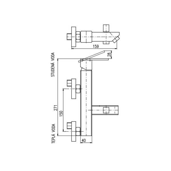 Смеситель для ванны Rav Slezak Loira LR554.5. Фото 2