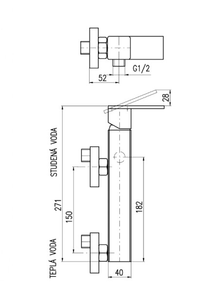 Смеситель для ванны Rav Slezak Loira LR580.5Z. Фото 2