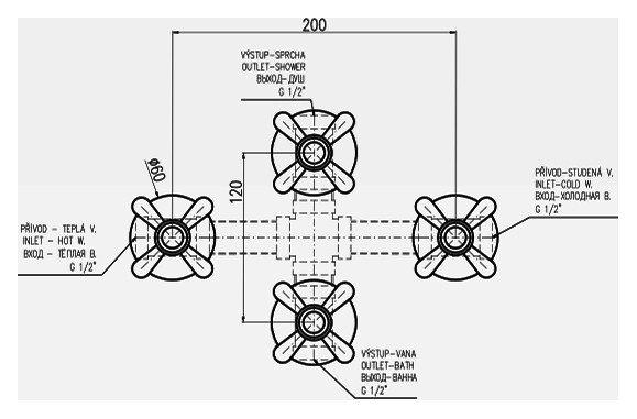 Смеситель для ванны Rav Slezak Morava MK186K. Фото 2