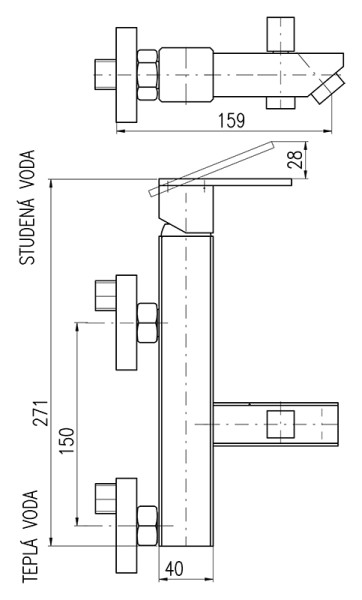 Смеситель для ванны Rav Slezak Royal Royal1054.5/1Z. Фото 3