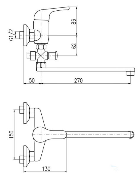 Смеситель для ванны Rav Slezak Sazava SA351.5. Фото 3