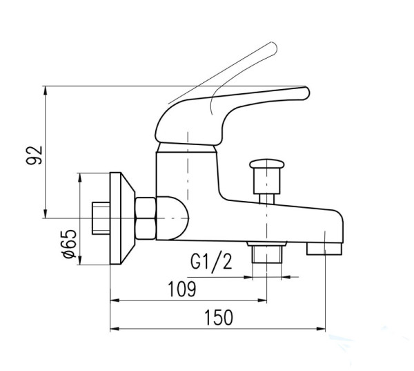 Смеситель для ванны Rav Slezak Sazava SA554.5. Фото 3